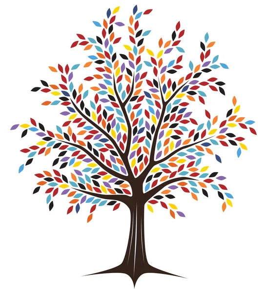 Цветное дерево — стоковый вектор
