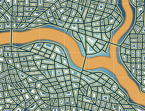 街道和河 — 图库矢量图片