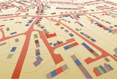 Streetmap perspective clipart