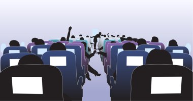 Airplane interior clipart