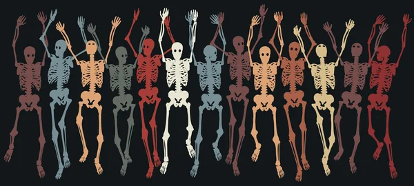 Skeletons together — Stock Vector