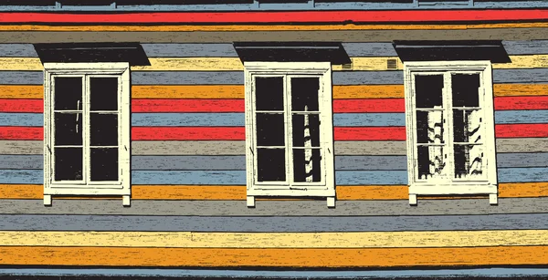 Три окна — стоковый вектор