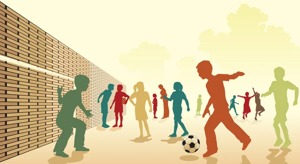 Школьный футбол — стоковый вектор