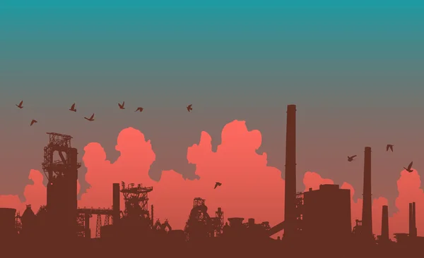 Industriële skyline — Stockvector