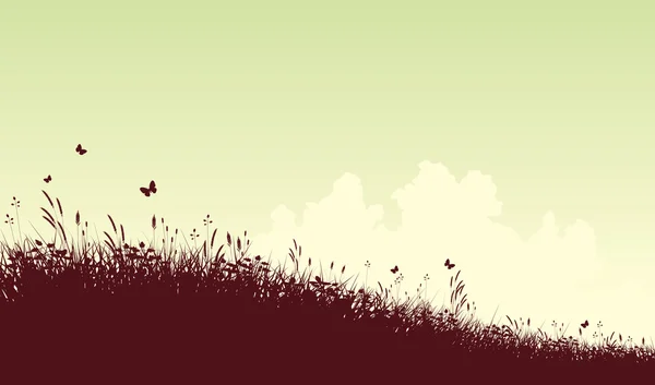 草原と空 — ストックベクタ