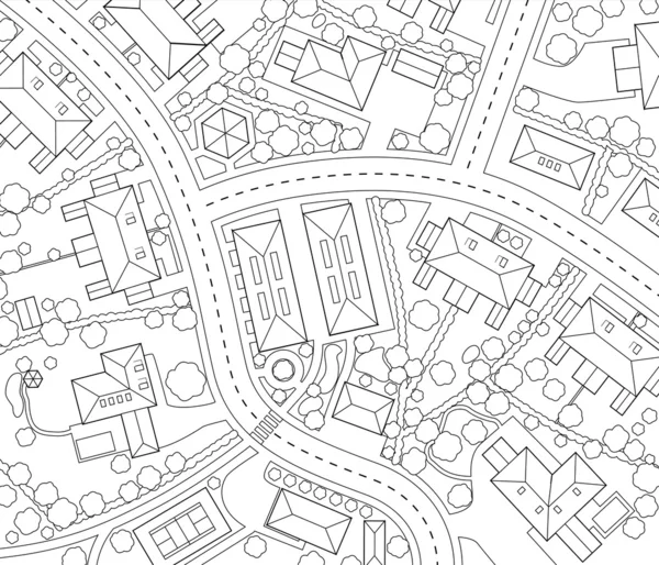 Plan du quartier — Image vectorielle