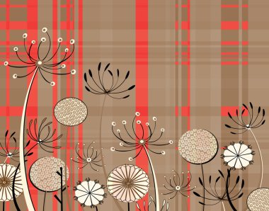 Tartan flowers clipart