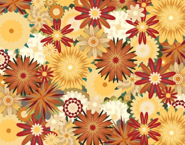 Toned flowers clipart