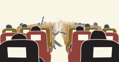 Airplane interior clipart