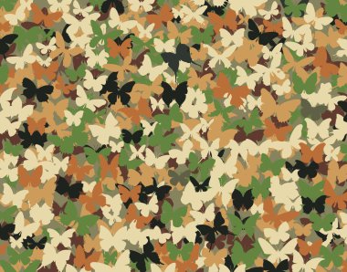 Butterfly camouflage clipart