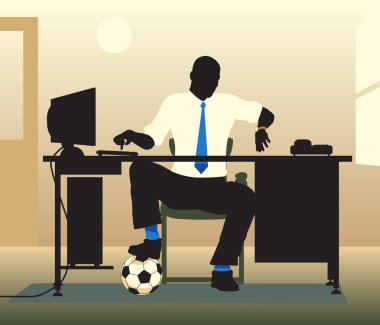 Football desk clipart