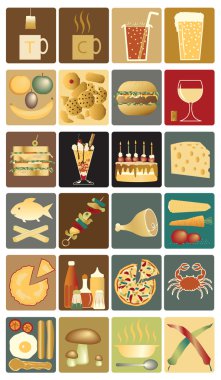 Food icons clipart