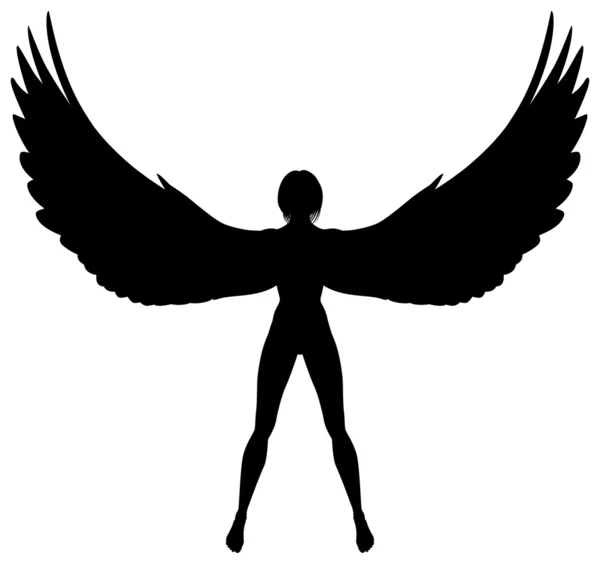 Flügelfrau — Stockvektor