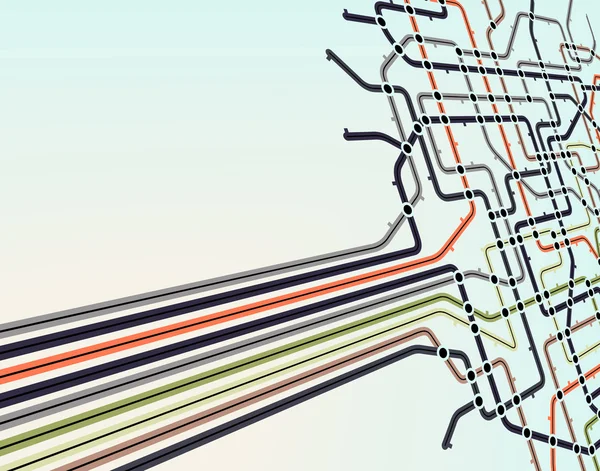 Tunnelbanenätverk — Stock vektor