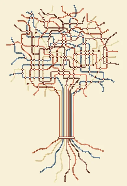 Árbol del metro — Archivo Imágenes Vectoriales