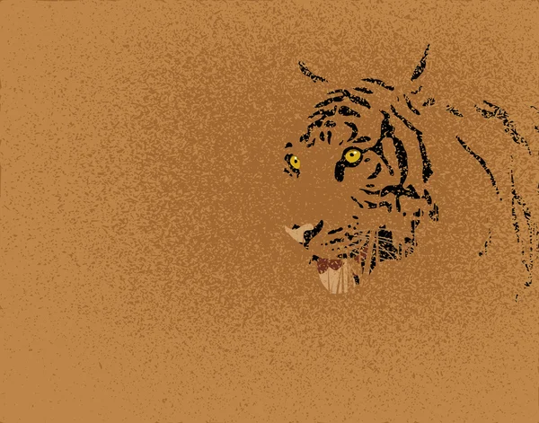 Grunge tigre — Image vectorielle