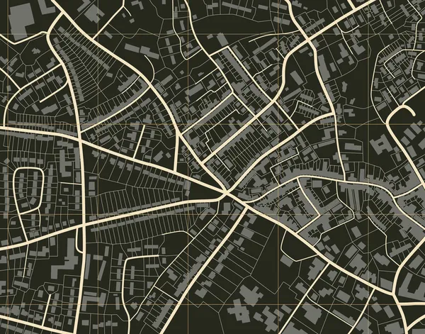 Town kaart — Stockvector