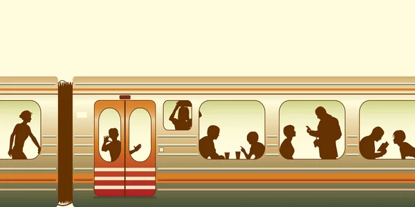 Viaggi in treno — Vettoriale Stock