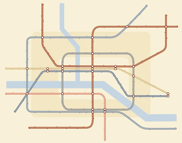 Untergrundkarte — Stockvektor