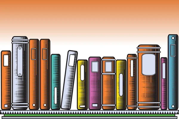 Houtsnede boeken — Stockvector