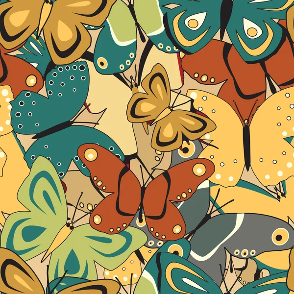蝶のタイル — ストックベクタ