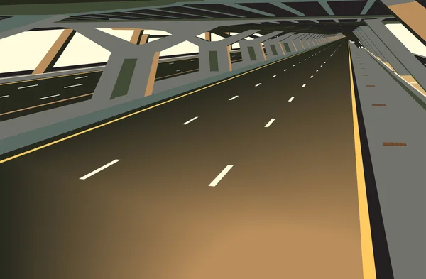 Dækket motorvej – Stock-vektor