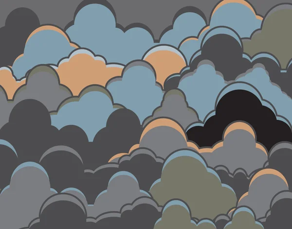 Bewolkte achtergrond — Stockvector