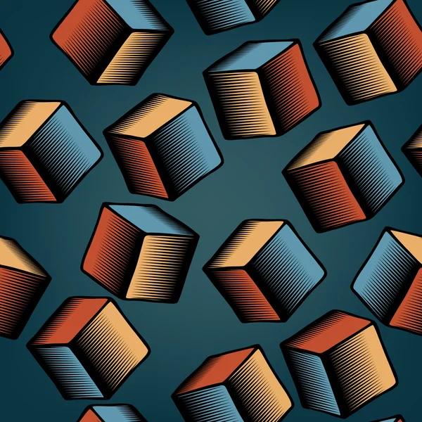 Falling cubes tile — Stock Vector