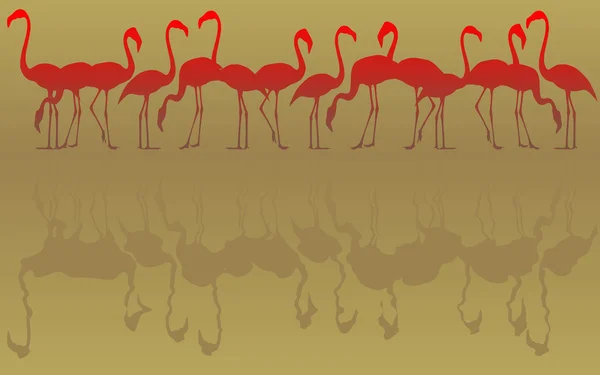 Flamingi — Wektor stockowy