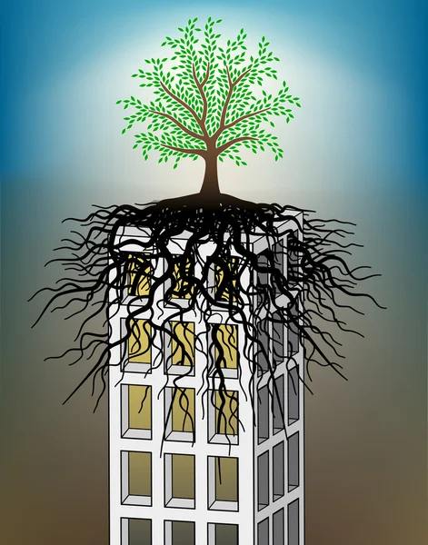 Árvore do bloco — Vetor de Stock