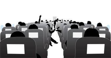 Airplane interior clipart