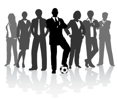 Football business team clipart