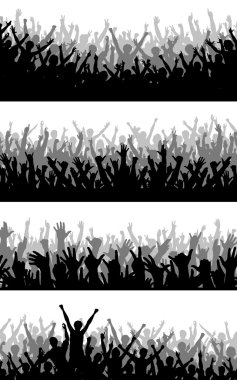 Crowd foregrounds clipart