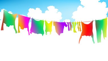 Rainbow clothes clipart