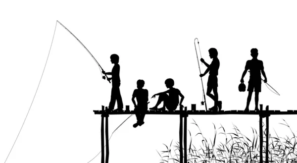 Jetée de pêche — Image vectorielle