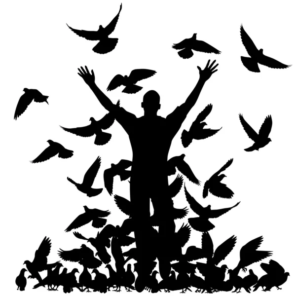 Pigeon homme — Image vectorielle