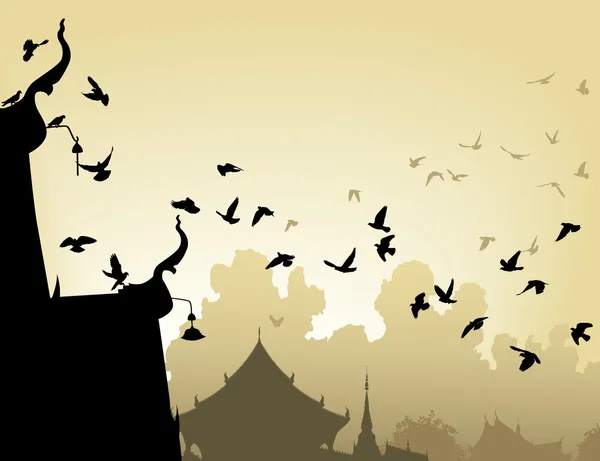 Pigeons du Temple — Image vectorielle