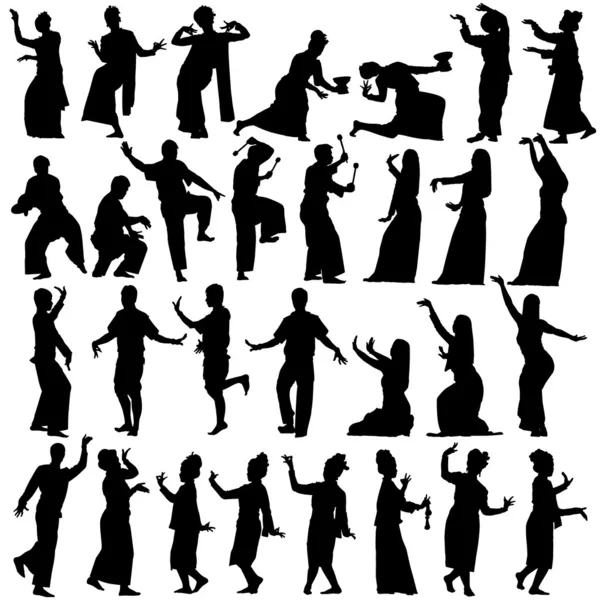Tay dansçılar — Stok Vektör