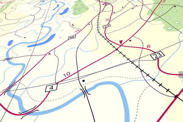 Platteland kaart — Stockvector