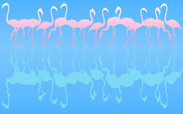 Flamingos — Stockvektor