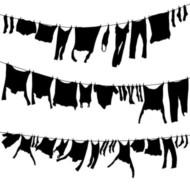 Washing lines clipart