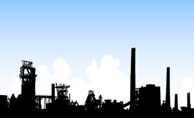 Industrial skyline clipart