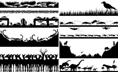 Animal foregrounds clipart