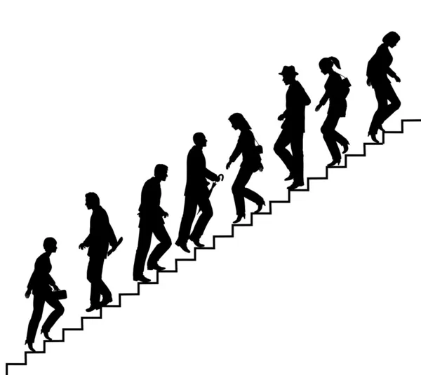 Marcheurs d'escalier — Image vectorielle