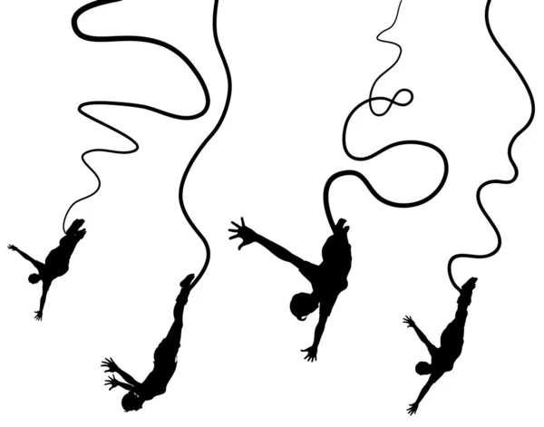 Прыгуны с тарзанки — стоковый вектор