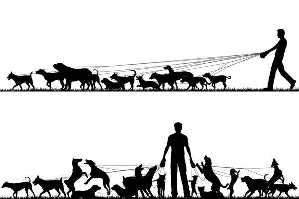 Hundvandrare — Stock vektor