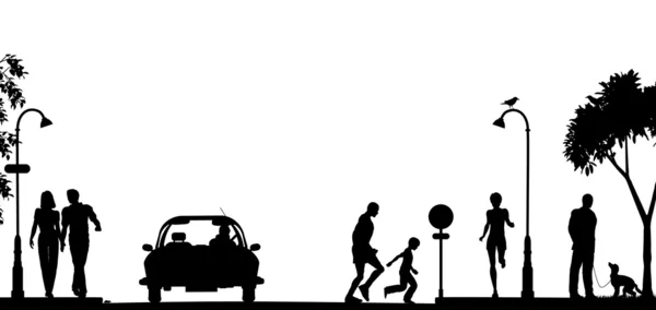 Scène de rue — Image vectorielle