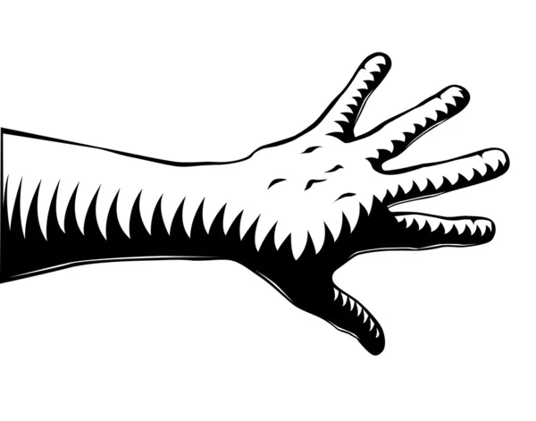 Деревянная рука — стоковый вектор