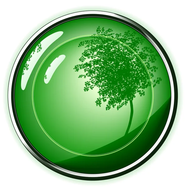 Green button — Stock Vector