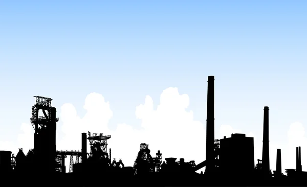 Industriesilhouette — Stockvektor